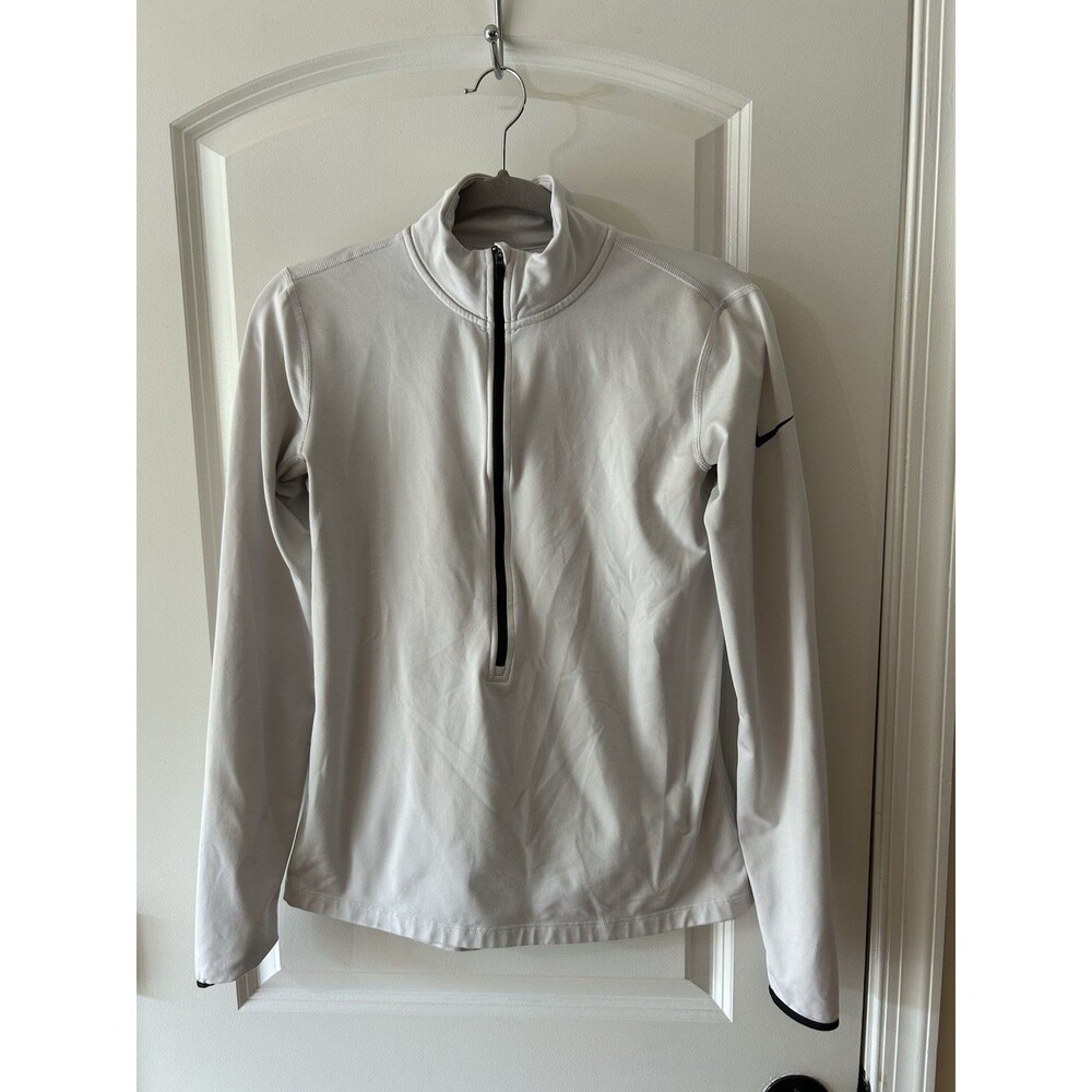 Nike Dri-FIT Women's Size Large 1/4 Zip Mock Neck Long Sleeve Pullover Workout